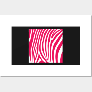 Hot Pink Zebra Pattern Posters and Art